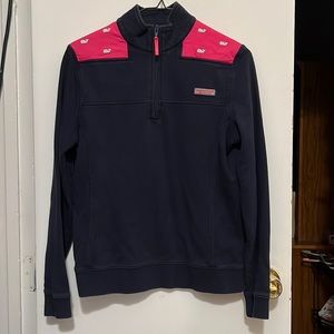 Vineyard Vines Navy Blue and Pink Shep Shirt
